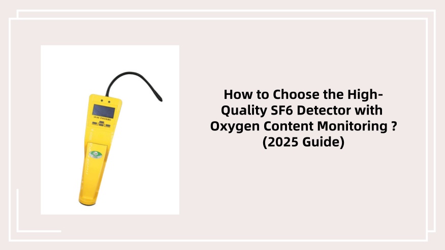 How to Choose the High-Quality SF6 Detector with Oxygen Content Monitoring ?(2025 Guide)